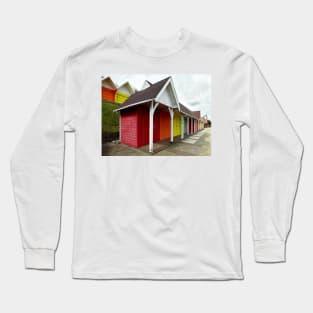 Colourful Beach Huts in the Uk Long Sleeve T-Shirt